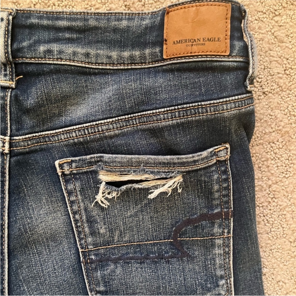 High Rise Denim Distressed Women's Shorts - Picture 9 of 11